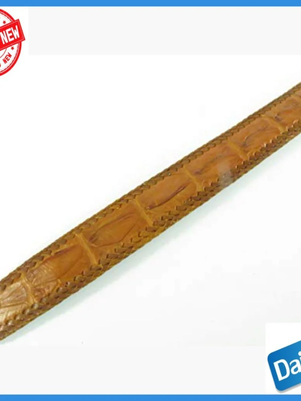 Genuine Crocodile Backbone Skin Leather Auto Locking Belt 46